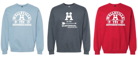 2024 Wellsville Montessori - Gildan Softstyle® Midweight Crewneck Sweatshirt